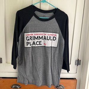 Official Wizarding World of Harry Potter Grimmauld Place Sign Baseball T-shirt